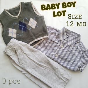 Lot Baby boy fall winter clothes 3 pcs Size 12 mo